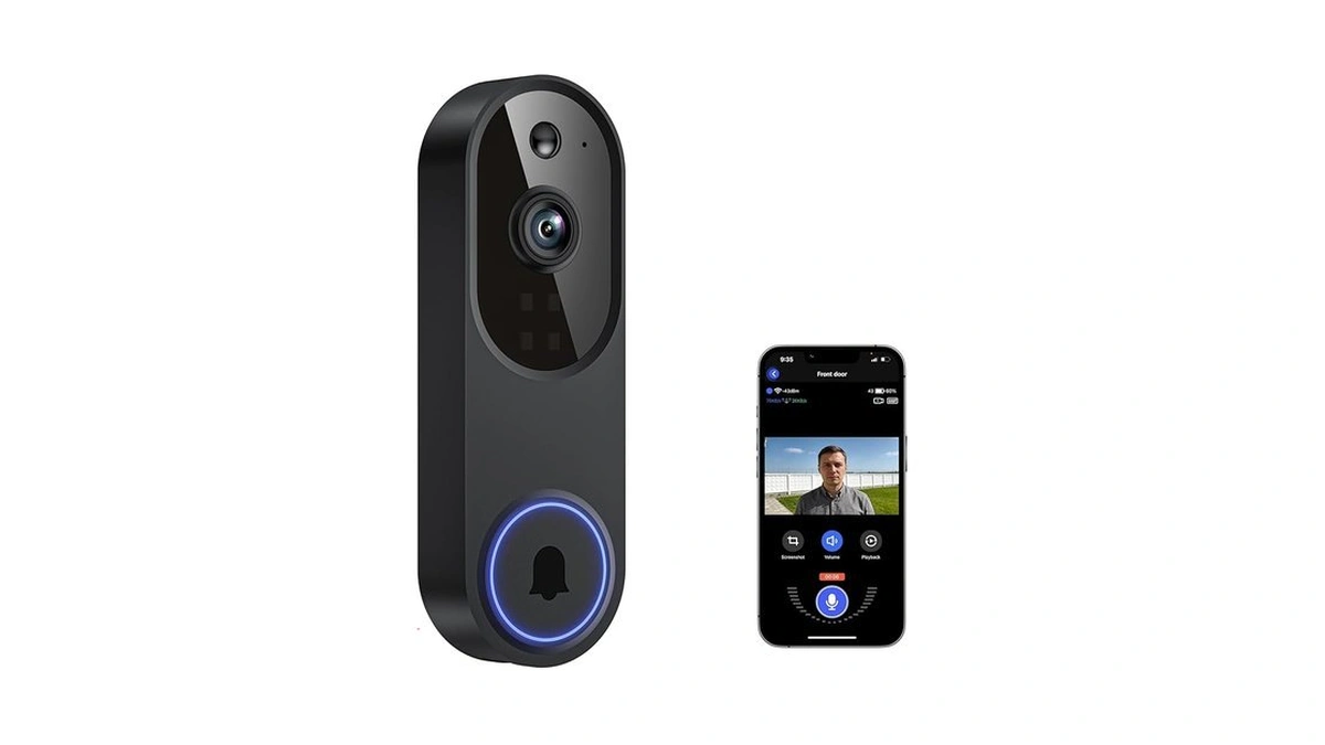 Guggre Doorbell Camera M52, Security Camera Outdoor/indoor, 1080 Hd With