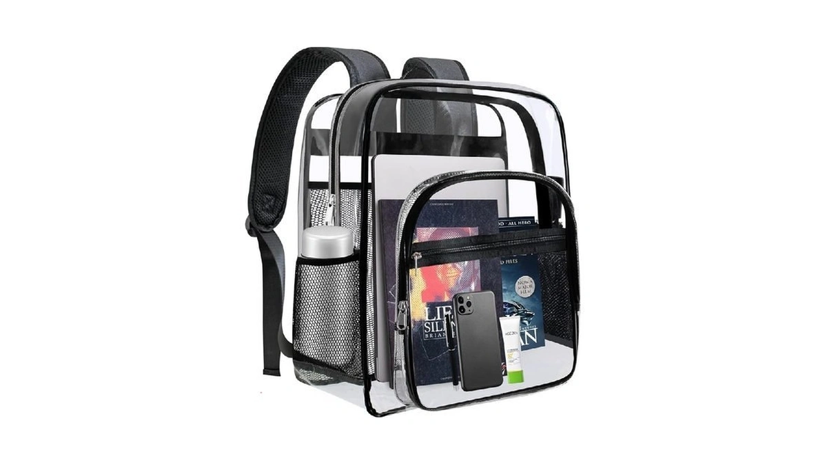 Sdfghg Clear Backpack,sturdy Shape Heavy Duty Large Clear Backpack