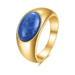Myneney Stainless Steel Gold/silver Square Shape Signet Mens Pinky Ring