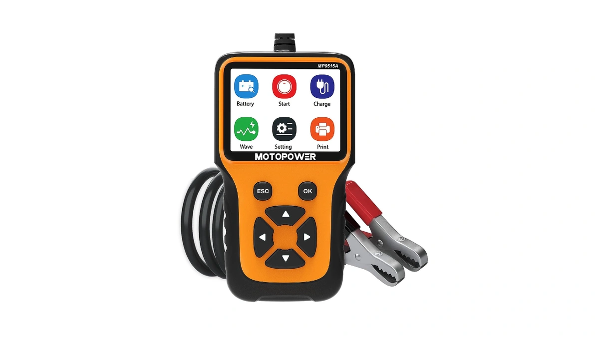 Motopower Mp0515a 12v Car Battery Tester Automotive 100-2000 Cca Battery