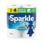 Sparkle Tear-a-square Paper Towels, 2 Double Rolls (220 Sheets Total)