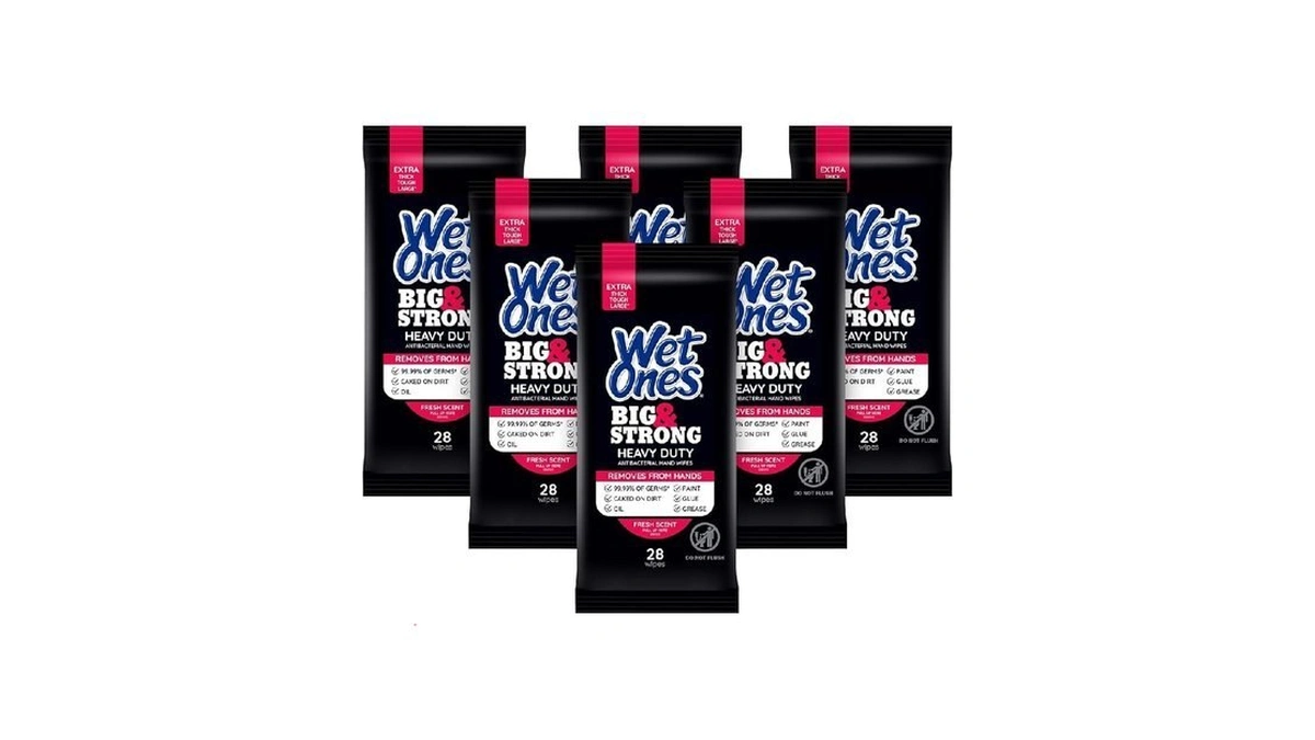 Wet Ones Big & Strong Antibacterial Hand Wipes, Fresh Scent