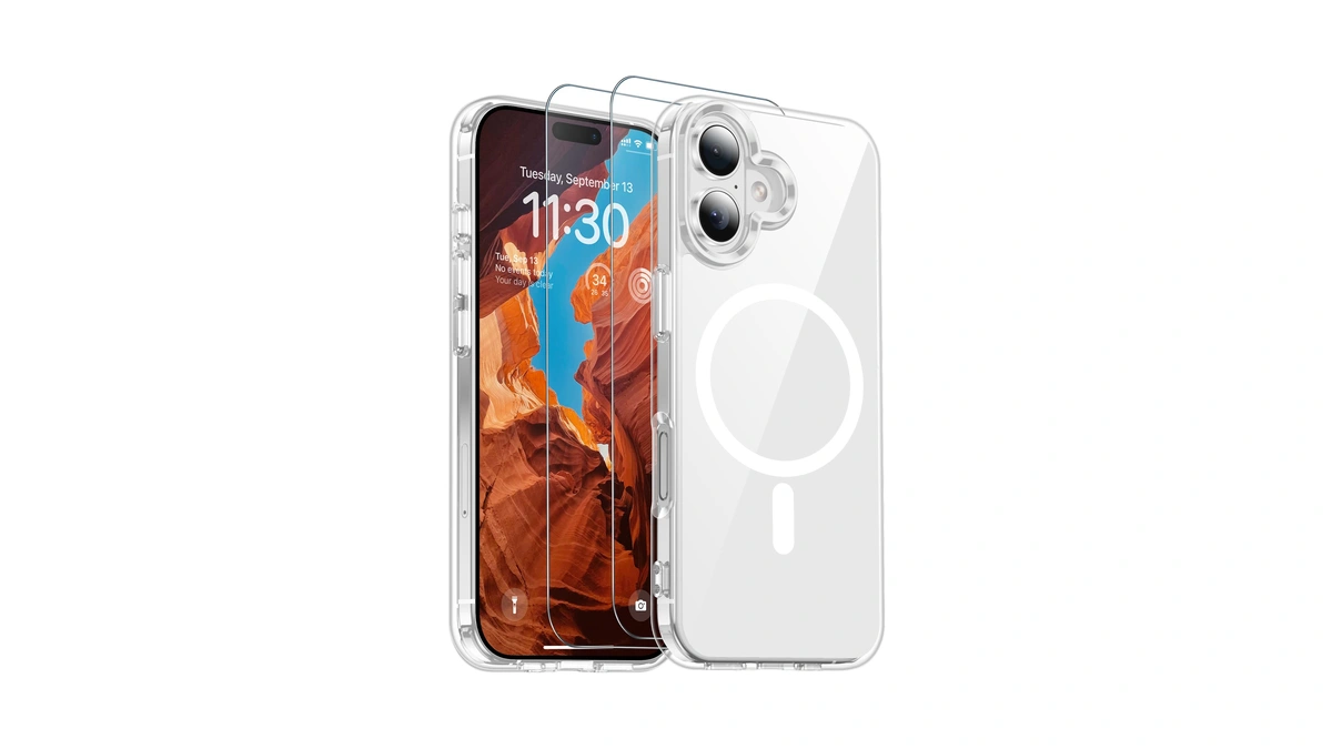 Spidercase For Iphone 17 Case, Magnetic Clear Case With 2pcs