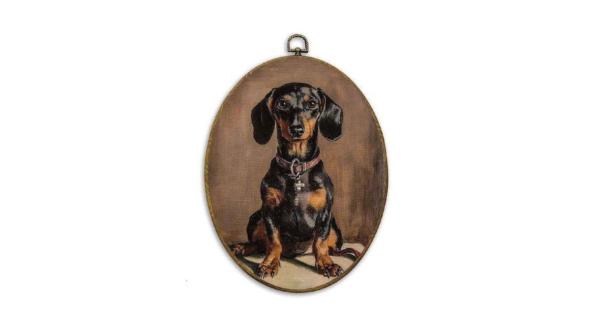 Cuanfddsf Vintage Dachshund Oval Wall Art Decor, Dachshund Gifts For