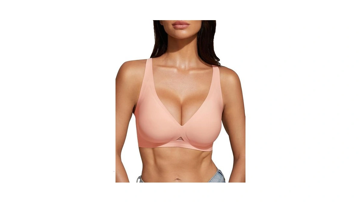 Obind Jelly Deep V Bras For Women No Underwire Push