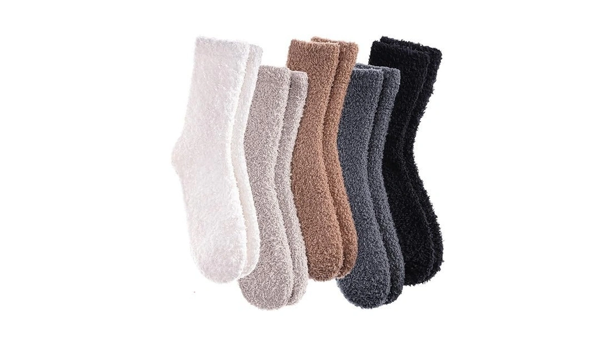Chowish Womens Fuzzy Slipper Socks Super Soft Microfiber Fluffy Cozy