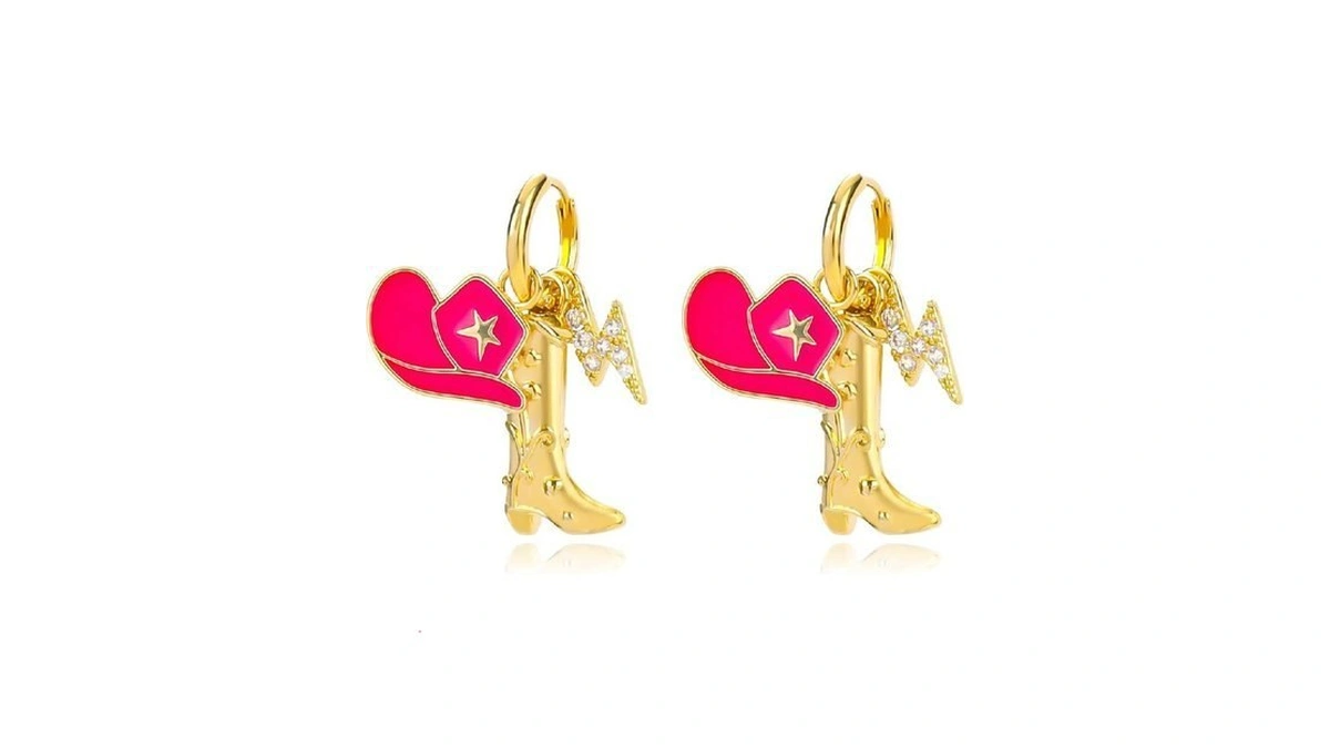 Western Cowboy Boots Hoop Earrings For Women, Cute Country Vintage