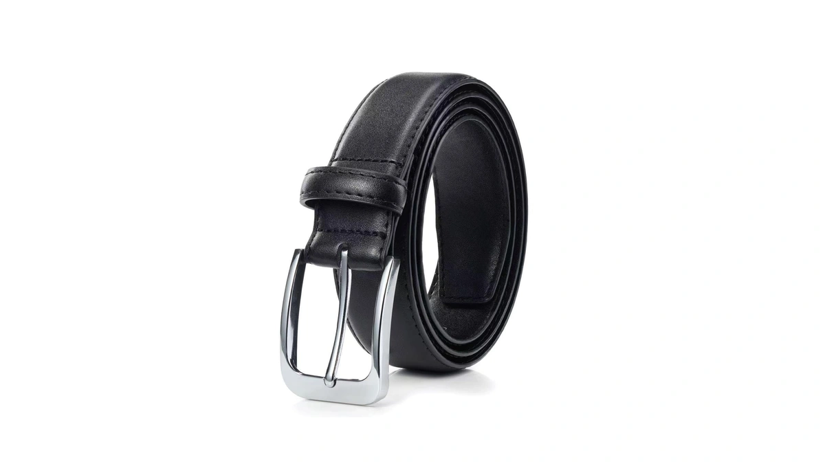 Bighake Men's Genuine Leather Dress Belt, Handmade Leather Jeans Belt