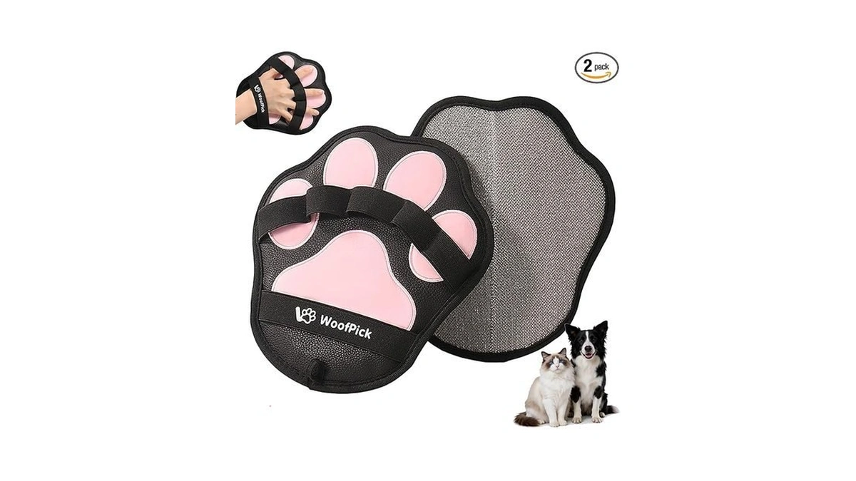 Woofpick 2 Pcs Upgraded Pet Hair Removal Gloves For Cats