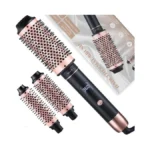 Nonk 3-in-1 Interchangeable Curling Iron & Thermal Brush Set, 1.25”