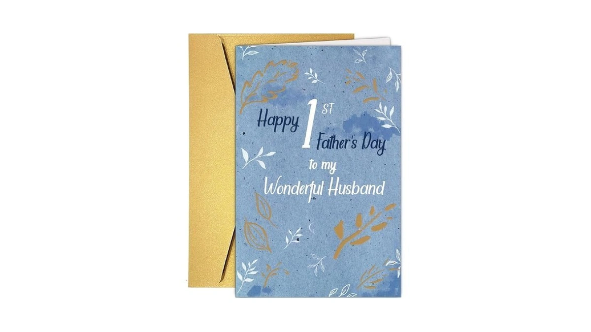 Gvmgvm 1st Fathers Day Card For Husband, Romantic First Fathers