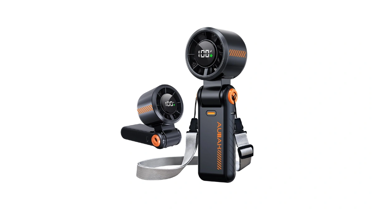 Auiiah Portable Handheld Turbo Fan - 5 Speed Mini Personal