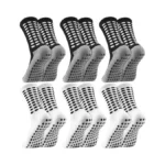 Jspupifip 4/6/8 Pairs Men Grip Soccer Socks Non Slip Grippy