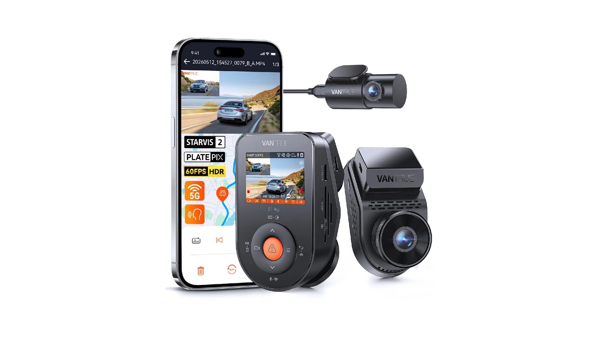 Vantrue S1 Pro Dash Cam Front And Rear, 60fps Starvis