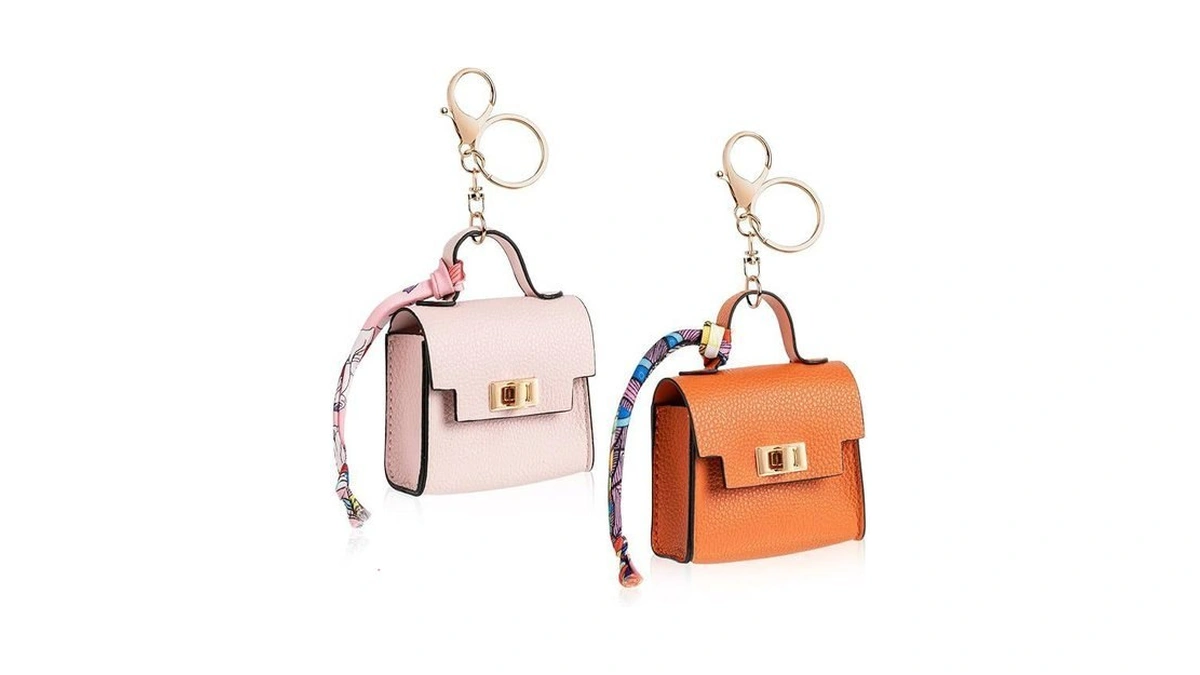 Playexen 2 Pack Mini Backpack Keychain, Cute Cosmetic Bag For