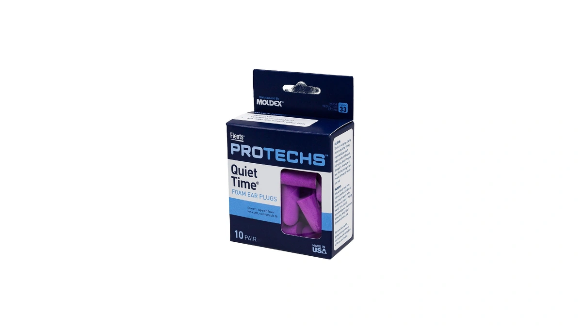 Flents Protechs Foam Ear Plugs, 10 Pair With Case For