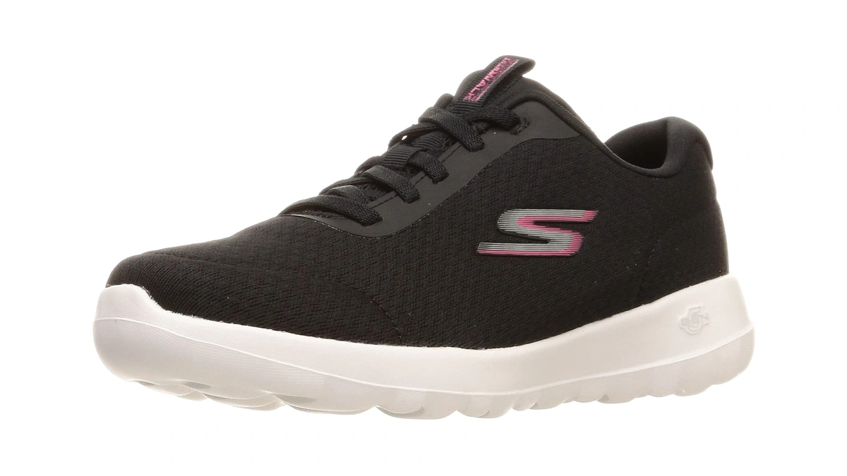 Skechers Women's Go Walk Joy - Ecstatic Sneaker, Black/white, 12