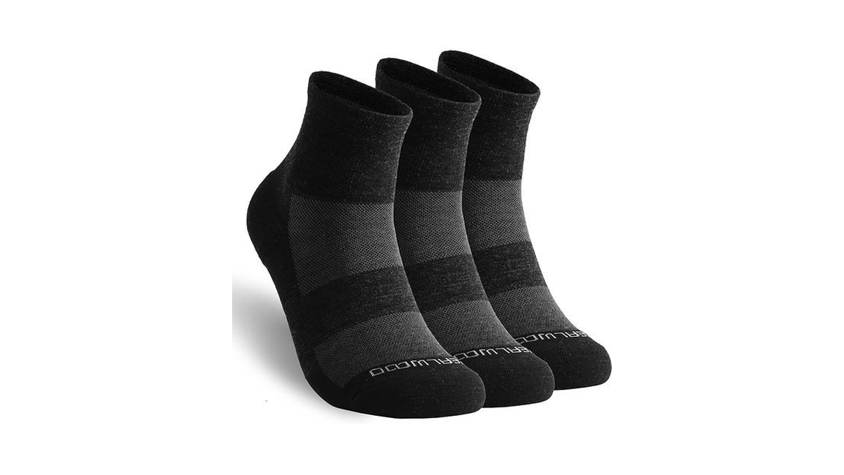Zeal Wood Merino Wool Ankle Running Hiking Socks 3 Pairs