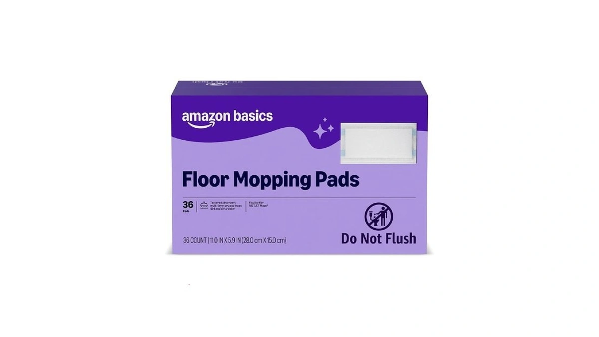 Amazon Basics Floor Cleaning Wet Mopping Pads, Super Absorbent, Fits