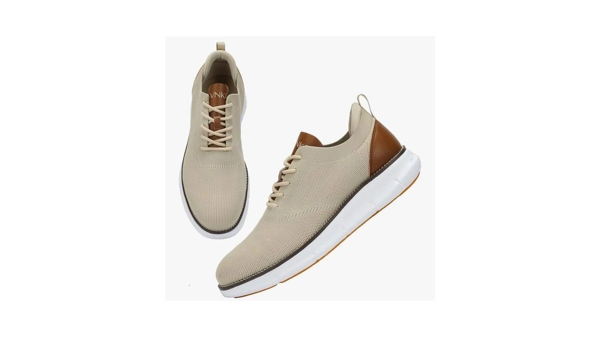 Svnke Men's Mesh Dress Shoes Casual Business Lace Up Oxford