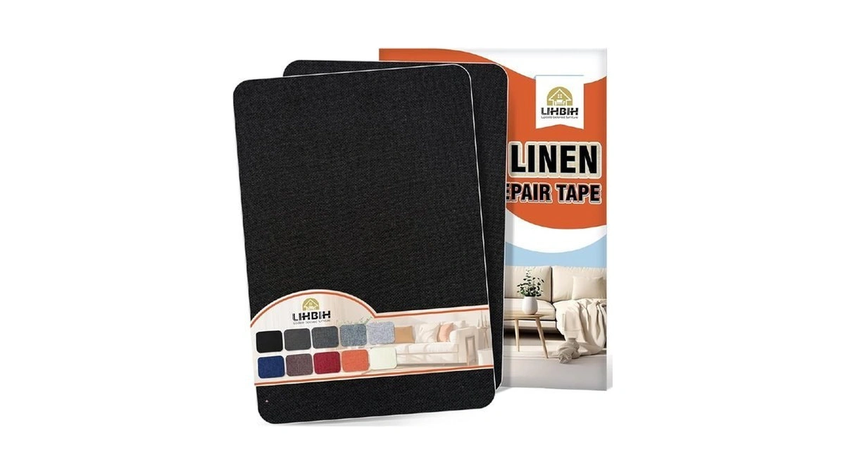 Linen Fabric Repair Tape 2 Pcs 8x12 Inch, Self Adhesive