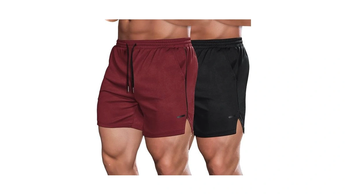Coofandy Men's Running Shorts With Pockets 5 Inch Lightweight Quick