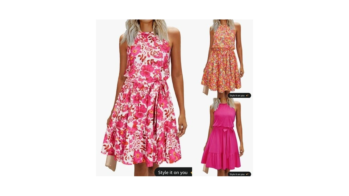 Newshows Women's 2026 Summer Dress Halter Casual Beach Vacation Outfits