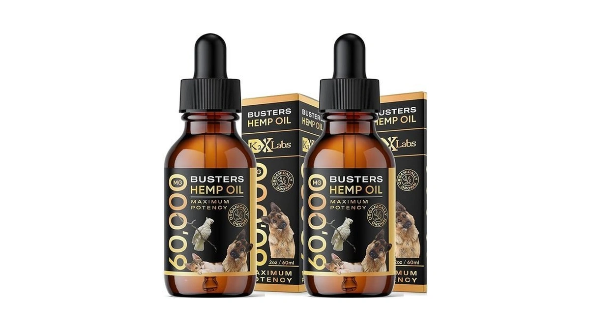 Buster's Organic Hemp Oil Large 60 Milliliters 2pack 4month Supply