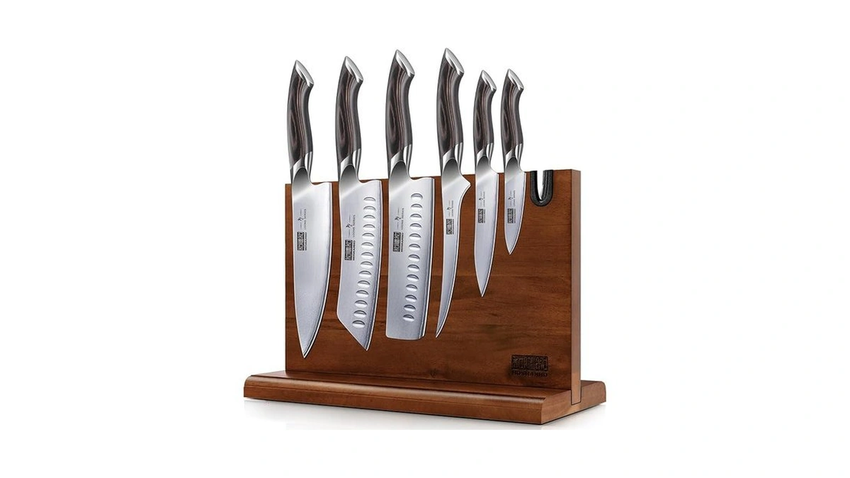Hoshanho 7 Pieces Kitchen Knife Set, Japanese High Carbon Stainless