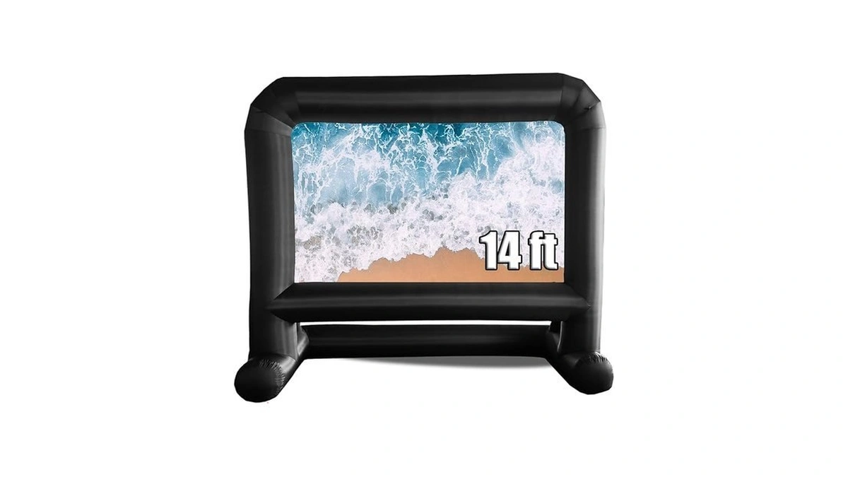 Huakastro 14 Ft Inflatable Projector Screen – One-piece Design, Easy