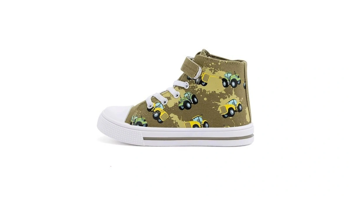 Euxterpa Kids High Top Shoes Toddler Canvas Sneakers Boys Casual
