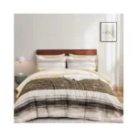 Wongs Bedding Brown Comforter Set Queen Size, 7 Pieces Queen