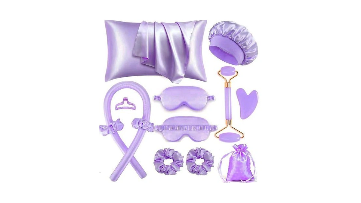 Heatless Curls Overnight Hair Curlers With Satin Pillowcase For Hair