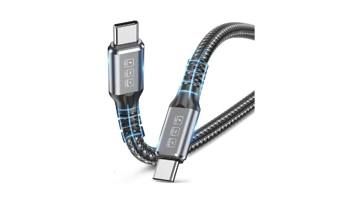 Oiith Thunderbolt 4 Cable 3.3ft 240w Usb4 Supports 40gbps High-speed