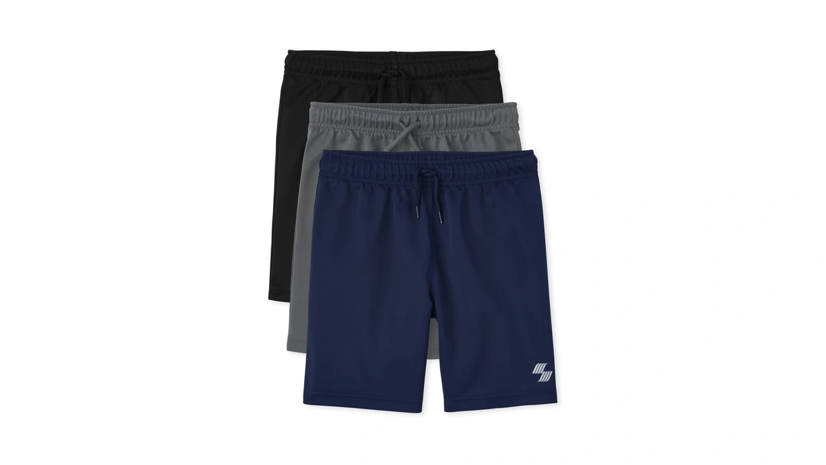 The Children's Place,boys,basketball Shorts,black/black Ice/tidal- 3 Pack,xxlarge(16)