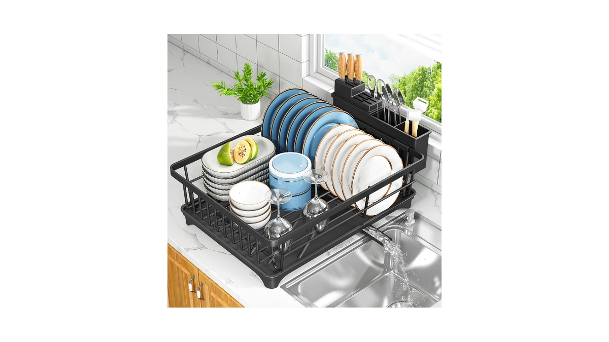 Kmiectse Dish Drying Rack - Space-saving Small Dish Rack For