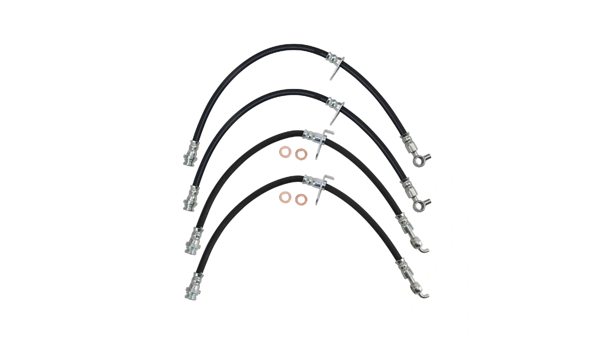 Trq Brake Hose Set Compatible With 2007-2010 Ford Edge Lincoln