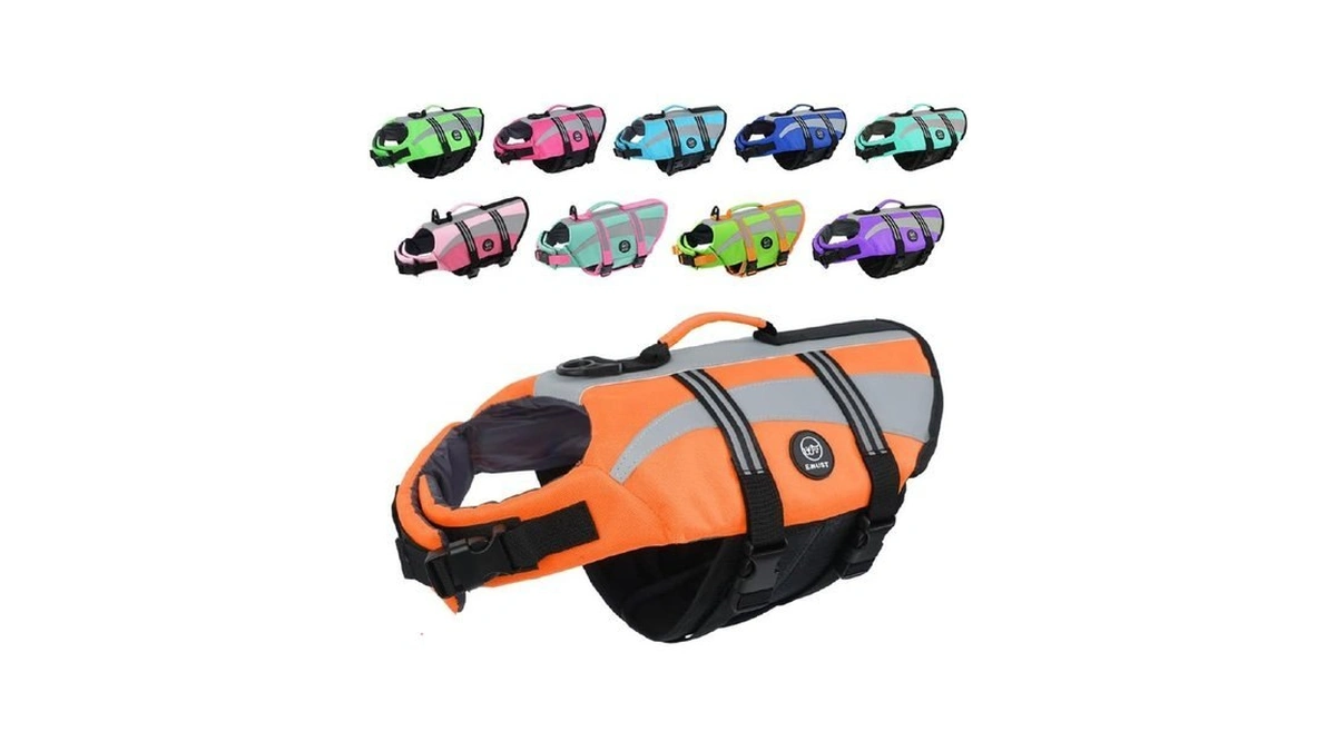 Emust Dog Life Vests, Adjustable Pet Life Jackets For Small