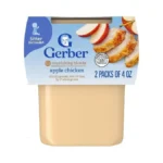 Gerber Stage 2 Baby Food, Apple Chicken, 4 Oz Tub