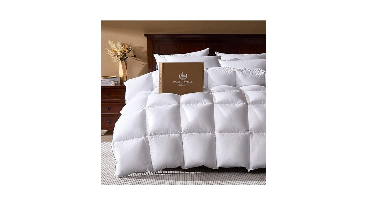 Pacific Coast Goose Feather Down Comforters Twin Size, 100% Cotton