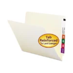 Smead End Tab File Folder, Shelf-master Reinforced Straight-cut Tab, Letter