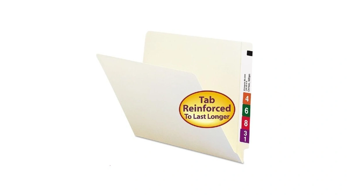 Smead End Tab File Folder, Shelf-master Reinforced Straight-cut Tab, Letter