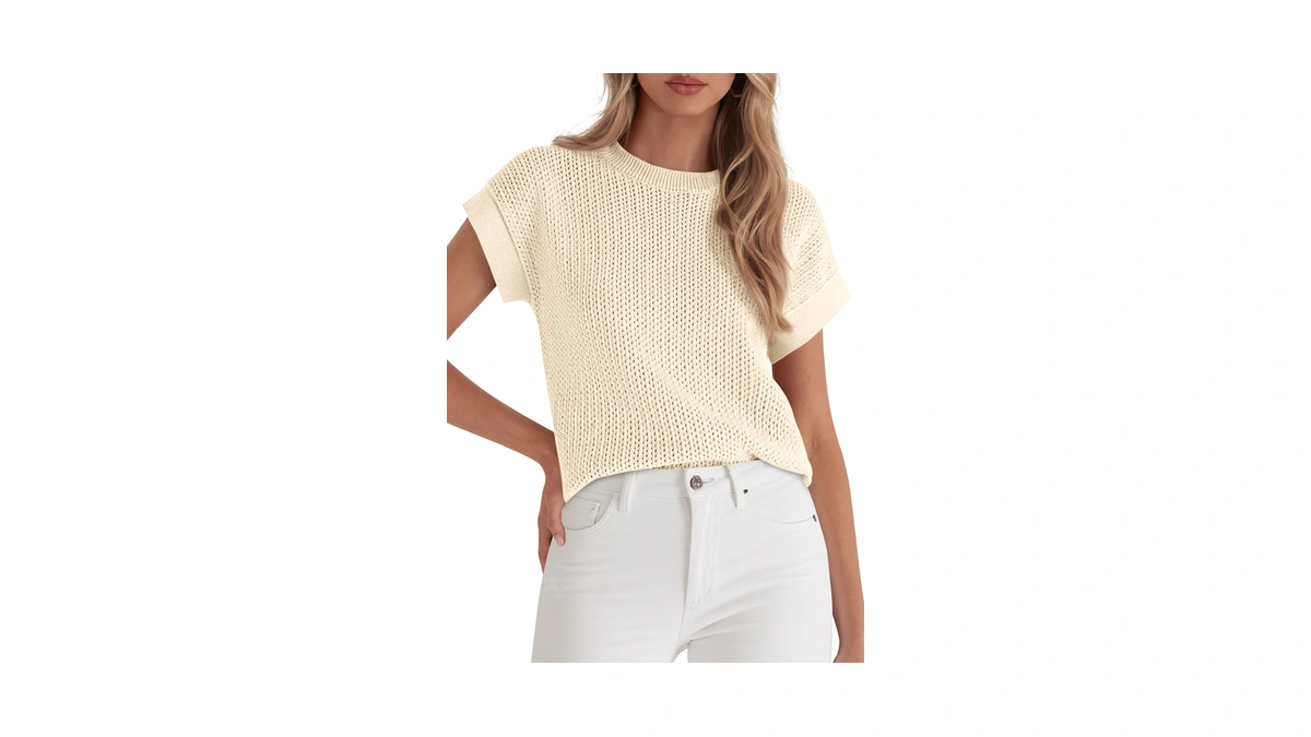 Prettygarden Women's 2026 Spring Fashion Sweater Vest Business Casual Crochet