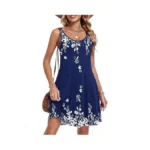 Auselily Women's Beach Cover Up Vacation Summer Spaghetti Strap Dress