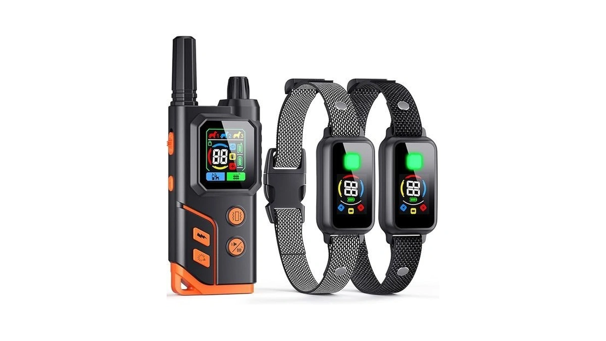 2in1 Wireless Dog Collar Fence System & Correction Collar, Invisible