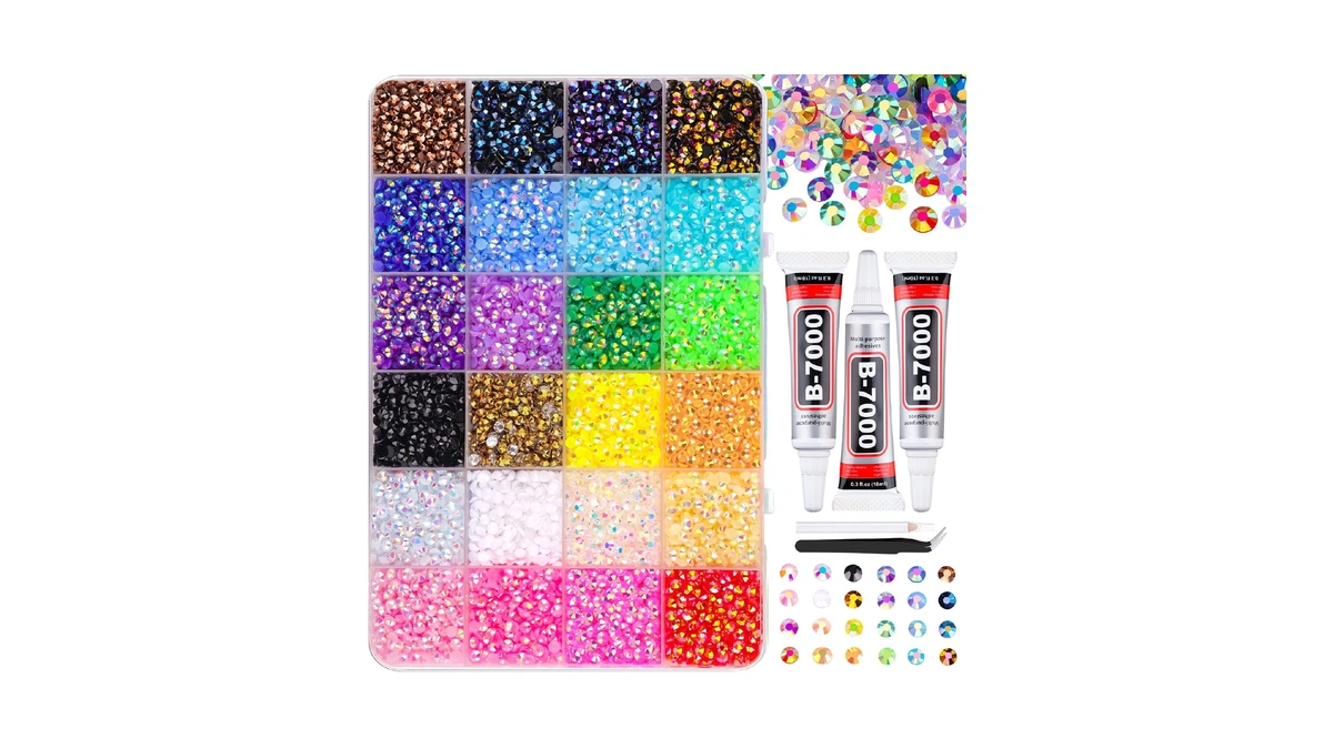 34000pcs Resin Jelly Rhinestones For Bedazzling, Multicolor 3mm Flatback Gems