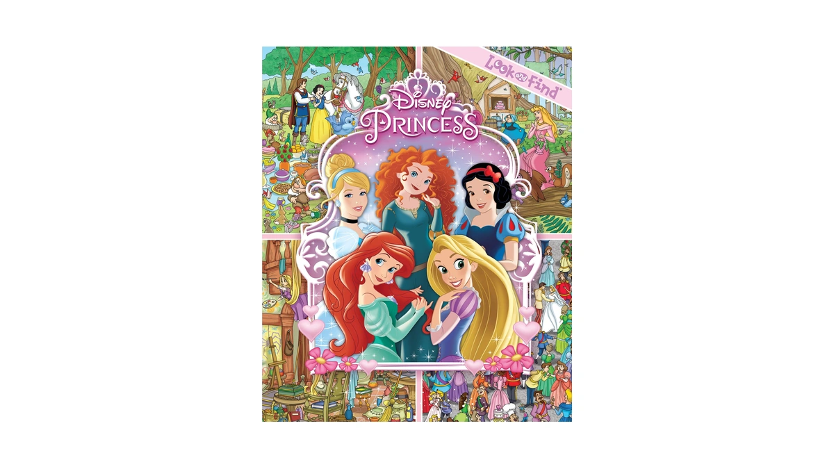 Disney Princess Cinderella, Tangled, Aladdin And More!- Look And Find