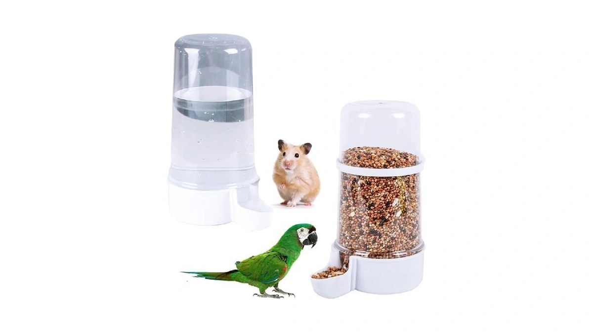 2 Pieces Bird Feeder Water Dispenser, Automatic Bird Feeder And