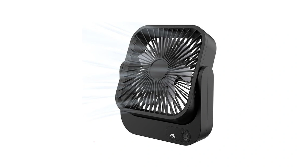 Vochigh Portable Magnetic Cruise Fan: 5000mah Rechargeable & Plug-in, 5-speed