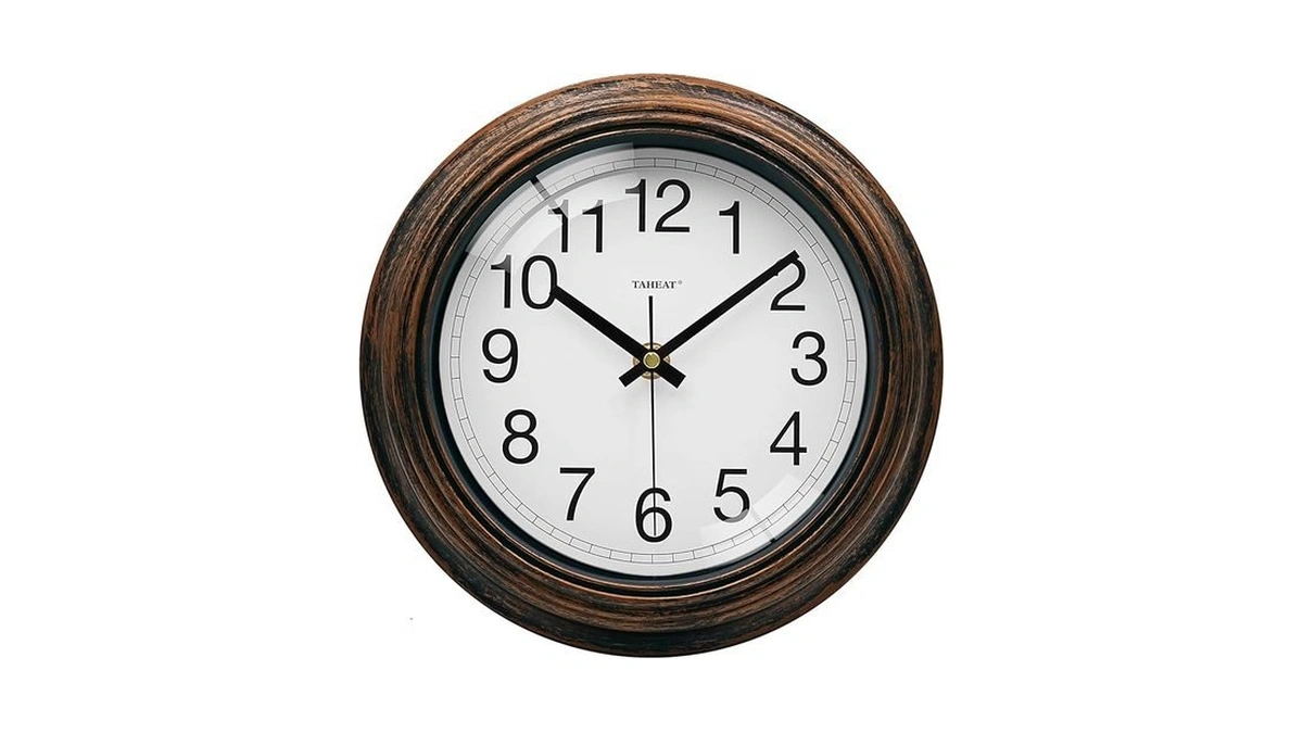 Taheat 8.5 Inch Wall Clock, Battery Operated Silent Non Ticking